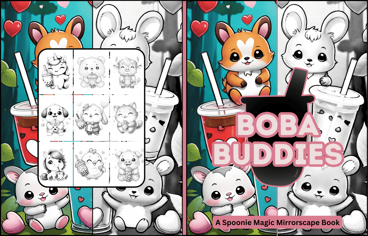 Boba Buddies Premium Mirrorscape Coloring Book