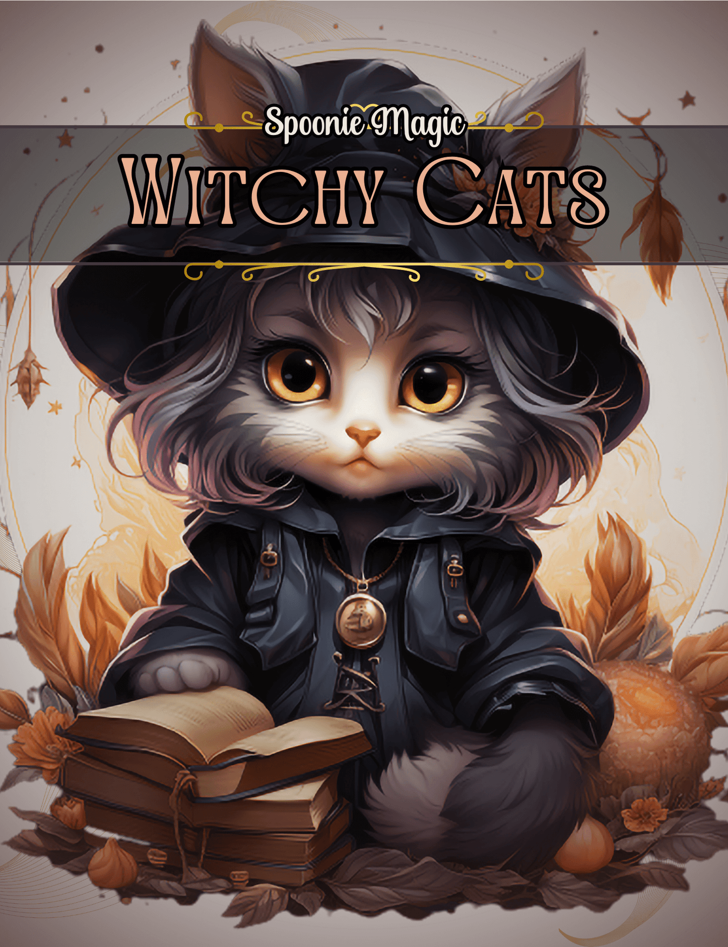 Mini Spoon-fuls Collection: Witchy Cats Premium Coloring Book Pocket Edition